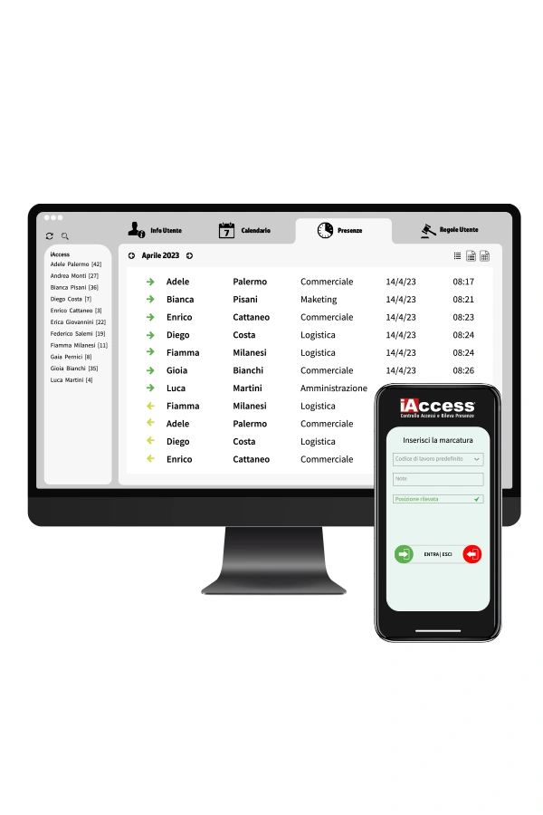 Software rileva presenze iAccess completamente in italiano